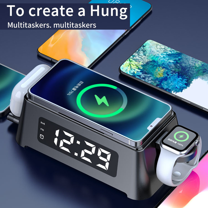 Watch Xs8 - แท่นชาร์จไร้สาย 15W Qi พร้อมนาฬิกาปลุก สำหรับ iPhone