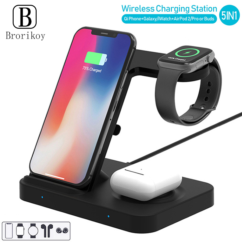 Watch Watch Xs - สถานีชาร์จไร้สาย 5-in-1 สําหรับ iPhone 11 12