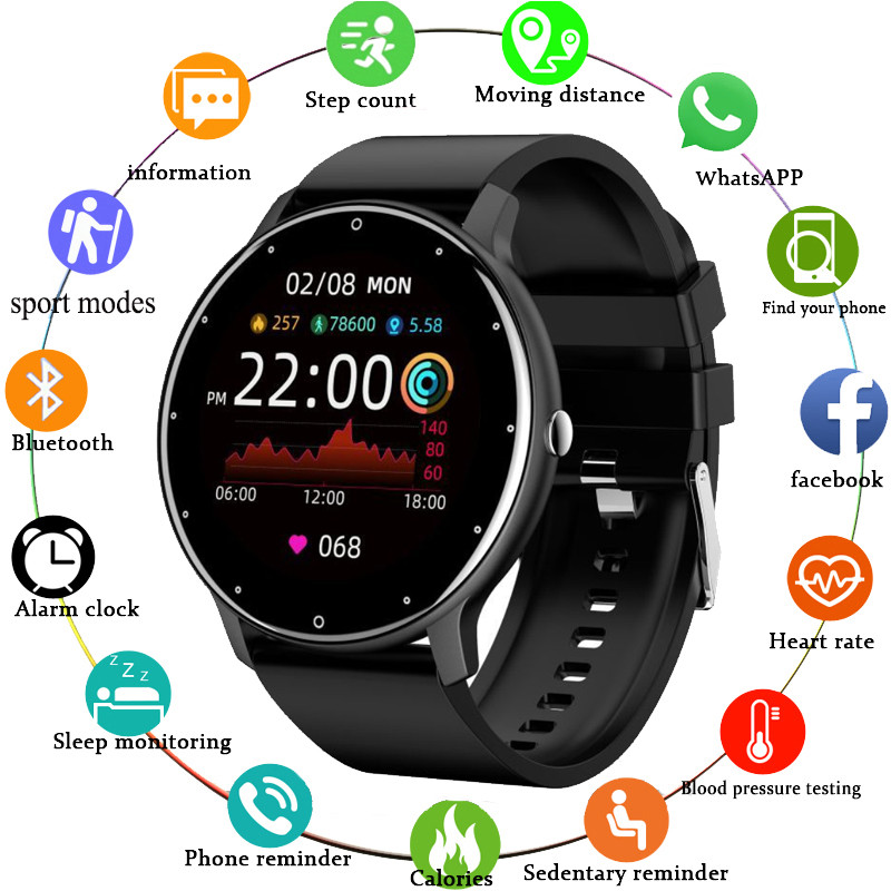 Watch Iwo - นาฬิกาสมาร์ทวอทช์ NEW ZL02 สำหรับผู้ชาย ตรวจวัดอัตราการเต้นของหัวใจ โทรออกได้