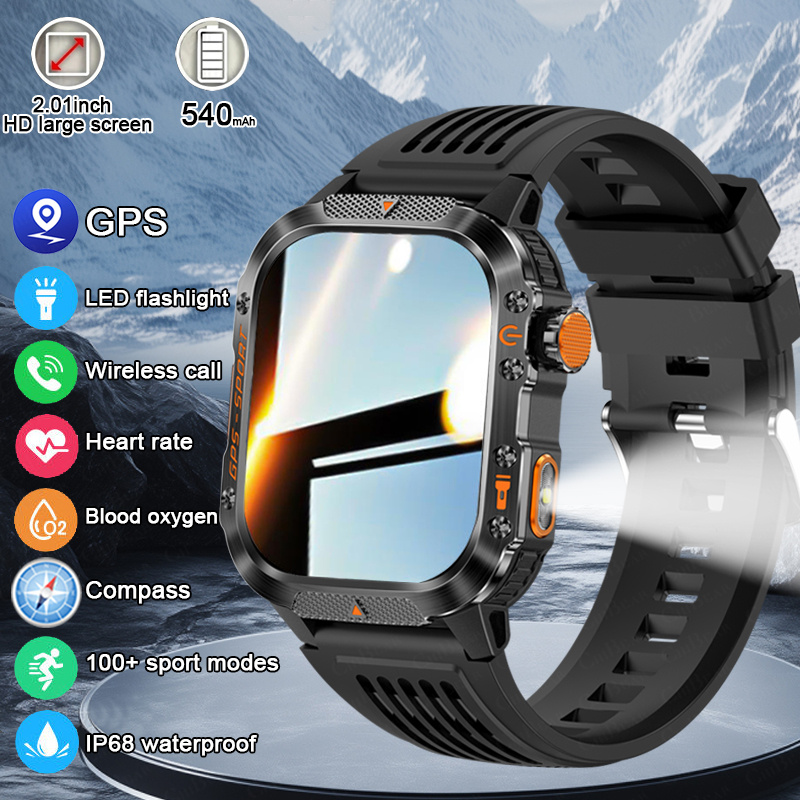 Smartwatch New Watches 2025 - นาฬิกาสมาร์ทวอทช์ทหารรุ่นใหม่ ปี 2025 แบตเตอรี่ 1000mAh รองรับการโทรด้วยเสียง