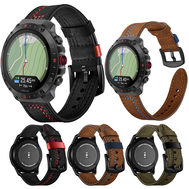 Titan Watches Smartwatch - สายนาฬิกาหนังแบบปลดออกได้อย่างรวดเร็วสำหรับ X2ลาย POLAR Grit Pro Titan