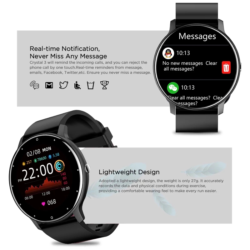 นาฬิกาอัจฉริยะ LIGE 2026 สำหรั - Watch Iwo บทวิจารณ์และราคา