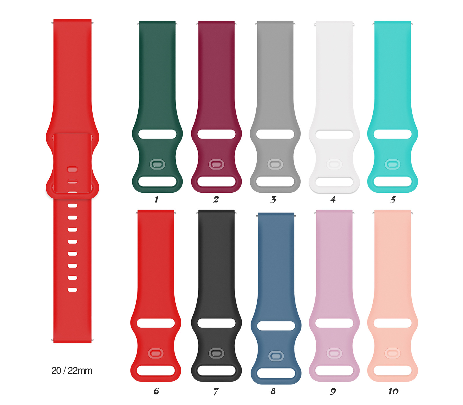20 มม.22 มม.สายรัดข้อมือซิลิโค - Titan Watches Smartwatch บทวิจารณ์และราคา