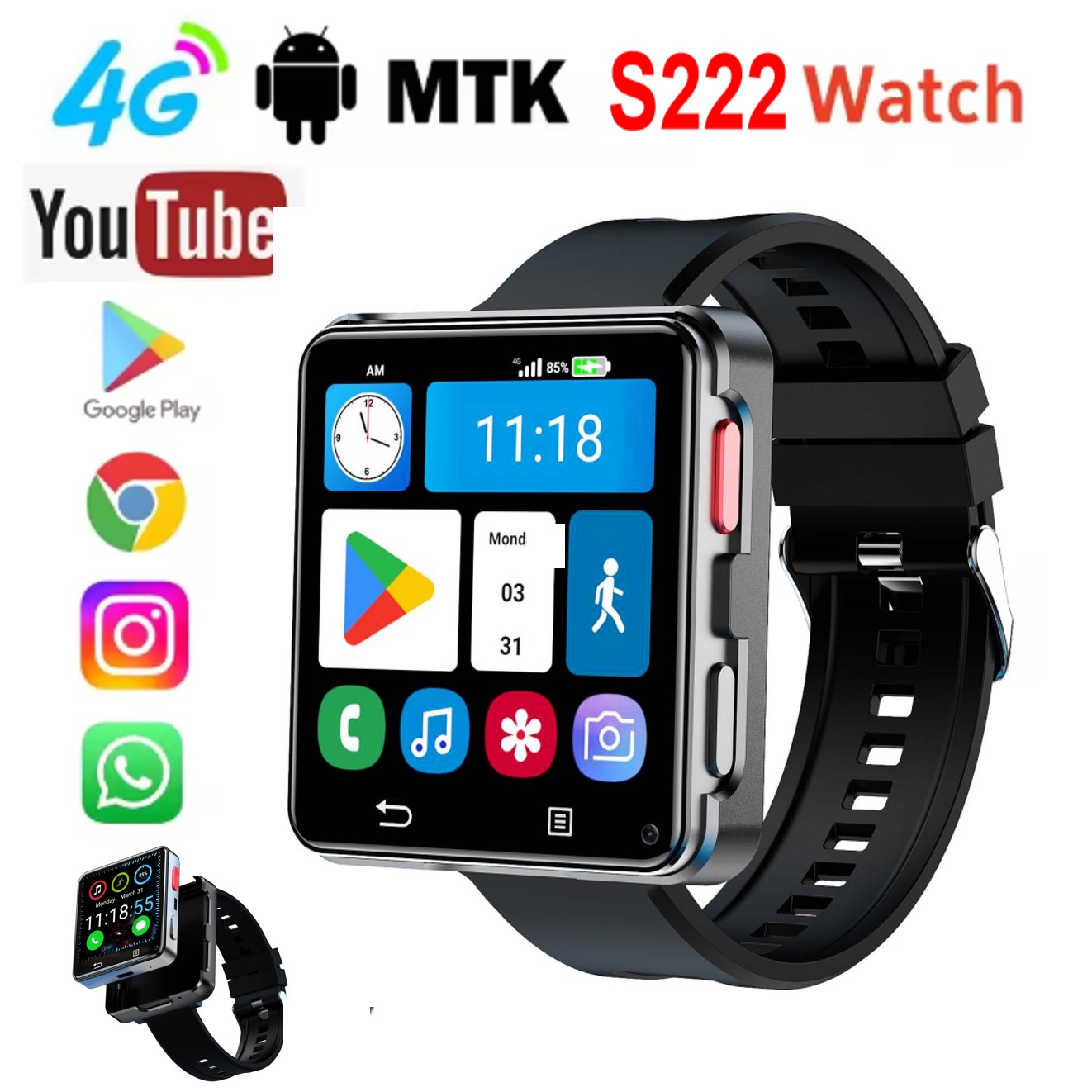 สมาร์ทวอทช์ S222 รองรับซิมการ์ - Watch Smartwatch บทวิจารณ์และราคา