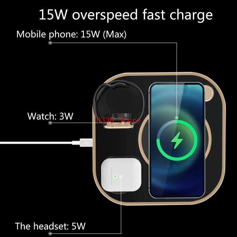 15W Fast Wireless 3 in 1 Qi สถ - Watch Xs8 บทวิจารณ์และราคา