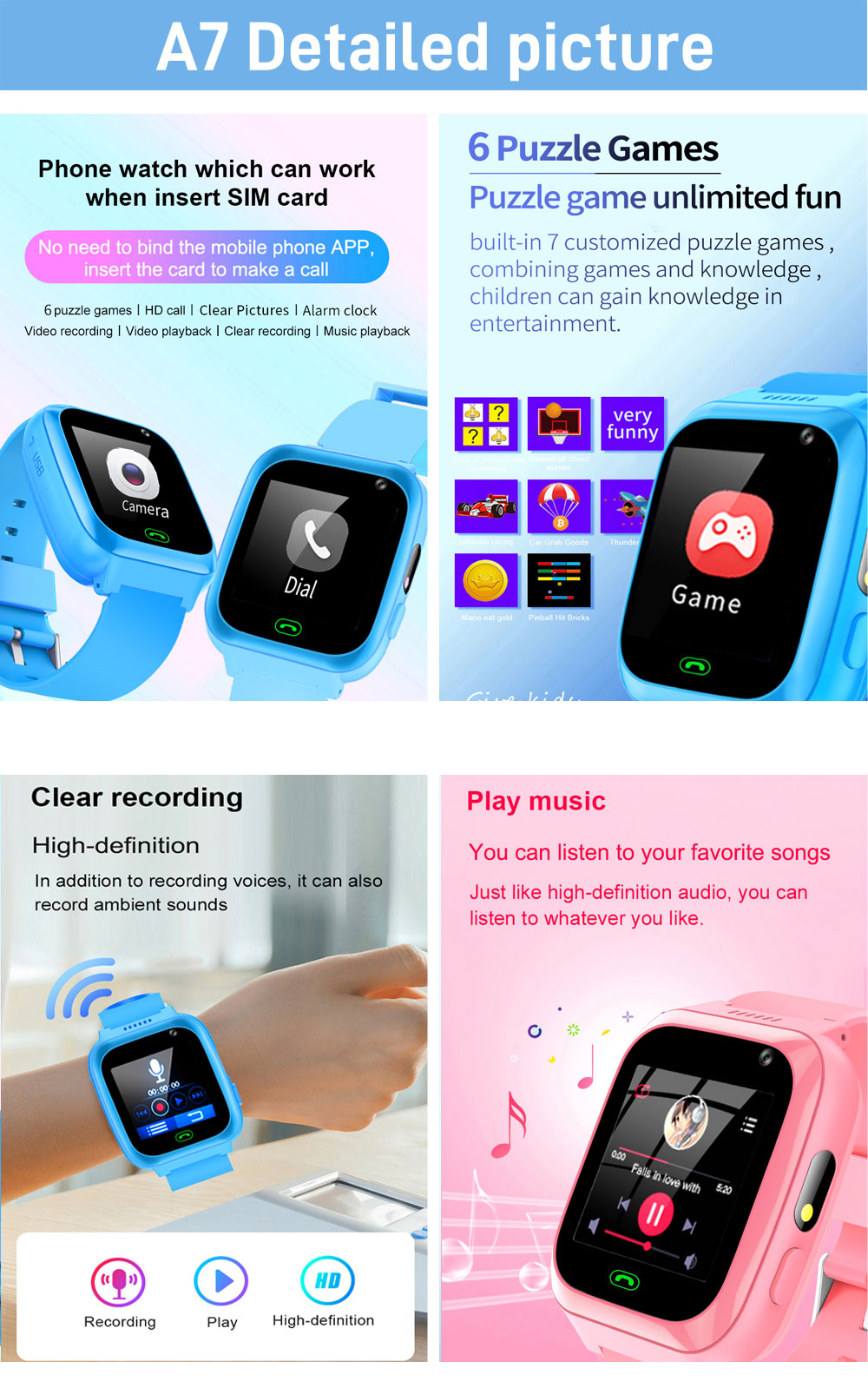 2G 4G เด็กสมาร์ทนาฬิกาโทรศัพท์ - Smartwatch Watches Gift For Boys บทวิจารณ์และราคา