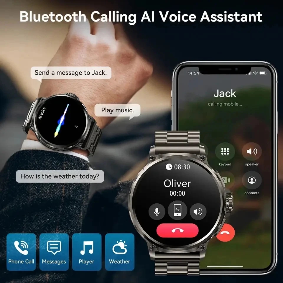 นาฬิกาสมาร์ทวอทช์บลูทูธโทรออกไ - Smartwatch New Watches 2025 บทวิจารณ์และราคา